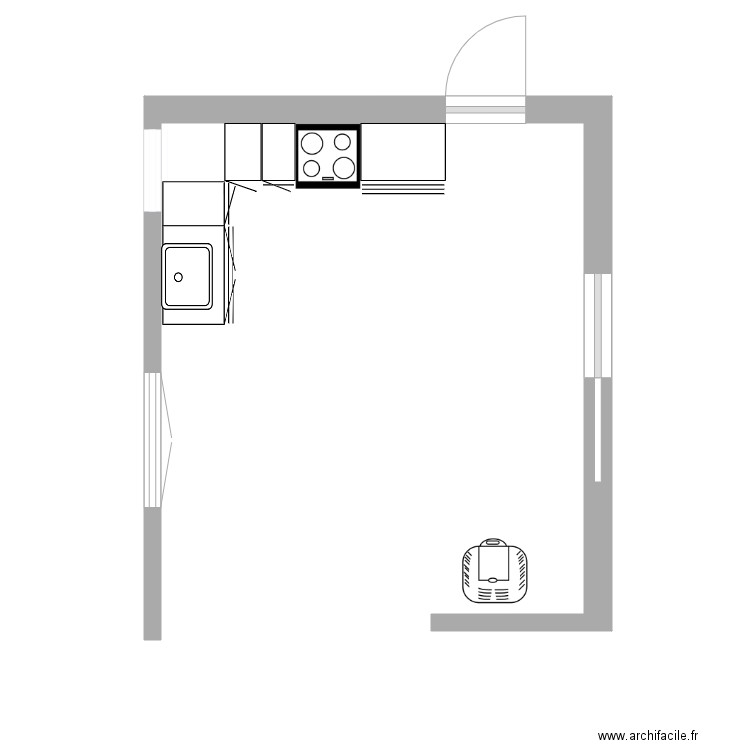 Cuisine. Plan de 0 pièce et 0 m2