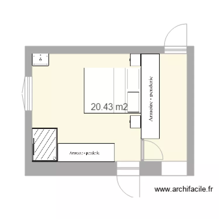 Chambre Ami Bellecour. Plan de Chambre Ami Bellecour. Plan de