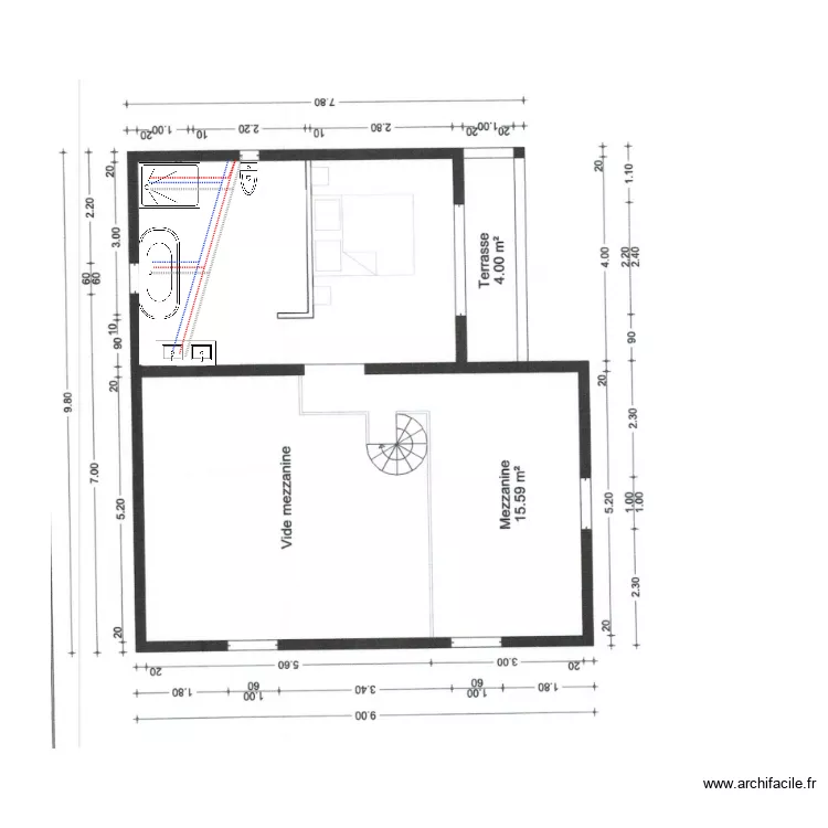marc arnaudin etage . Plan de 
