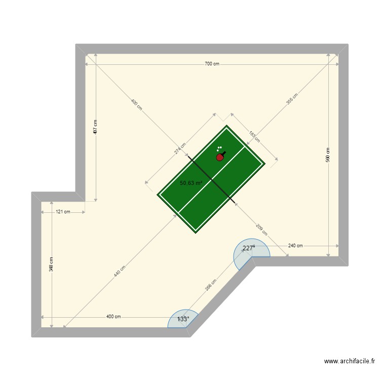 Garage_ping. Plan de 1 pièce et 51 m2