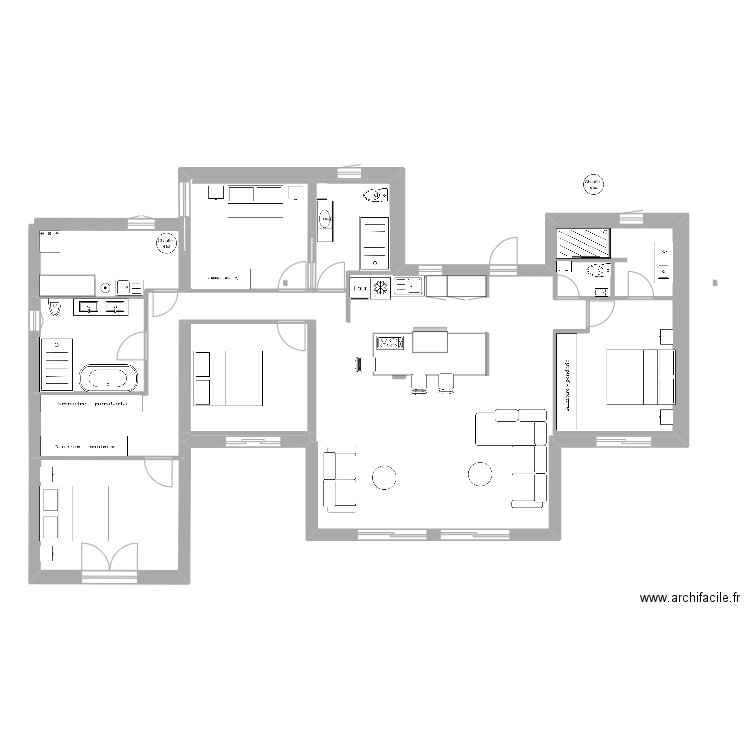 ste maxime . Plan de 8 pièces et 56 m2