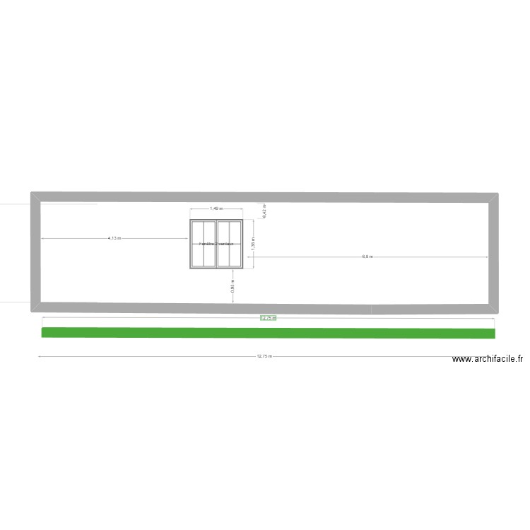 FACADE COTE JARDIN GAUCHE. Plan de 0 pièce et 0 m2