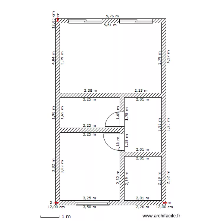 Appart 60m&sup2;. Plan de 