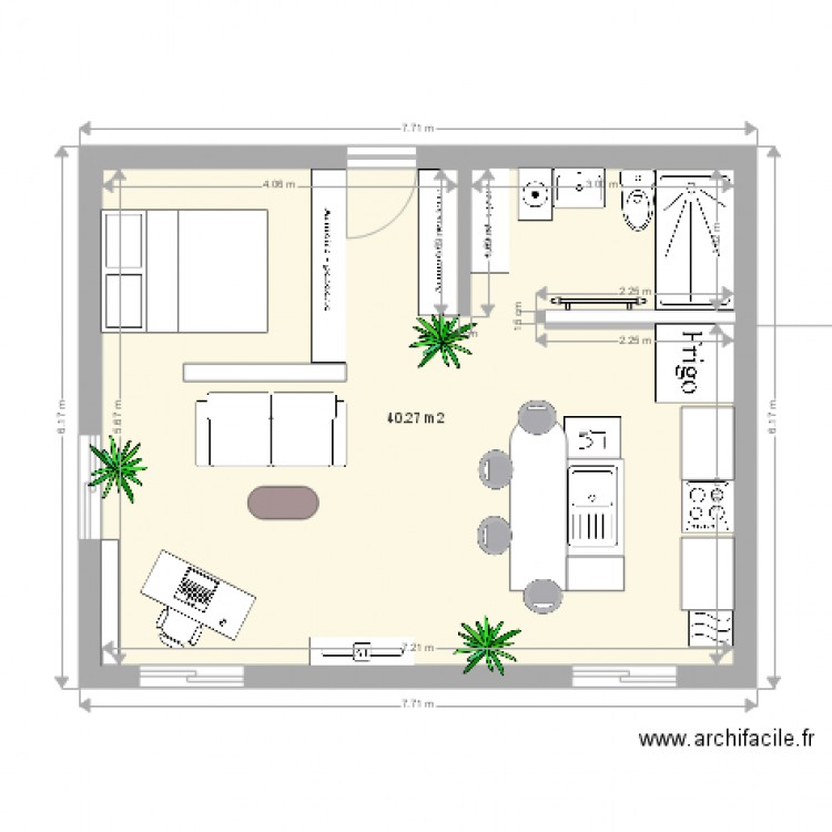 40m alcove. Plan de 0 pièce et 0 m2