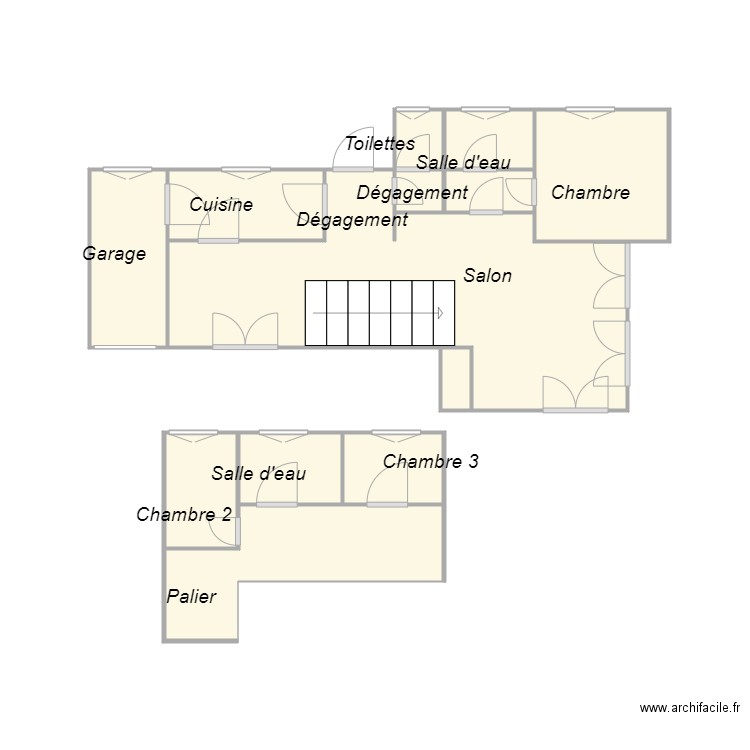 Croquis_BAYLET. Plan de 13 pièces et 25 m2