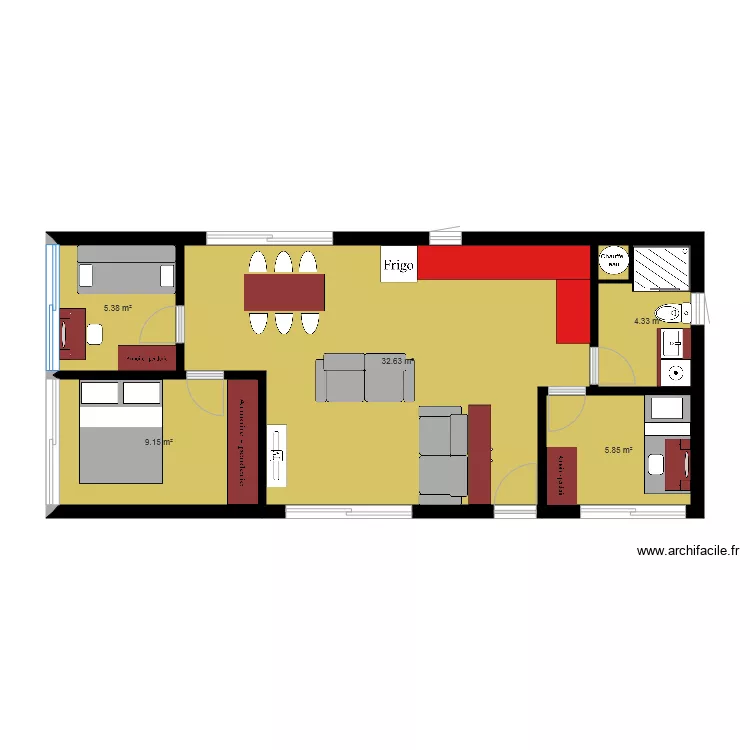 Plan maison TC 2. Plan de 