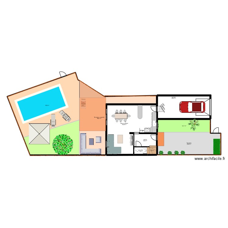 OUMANA. Plan de 18 pièces et 325 m2