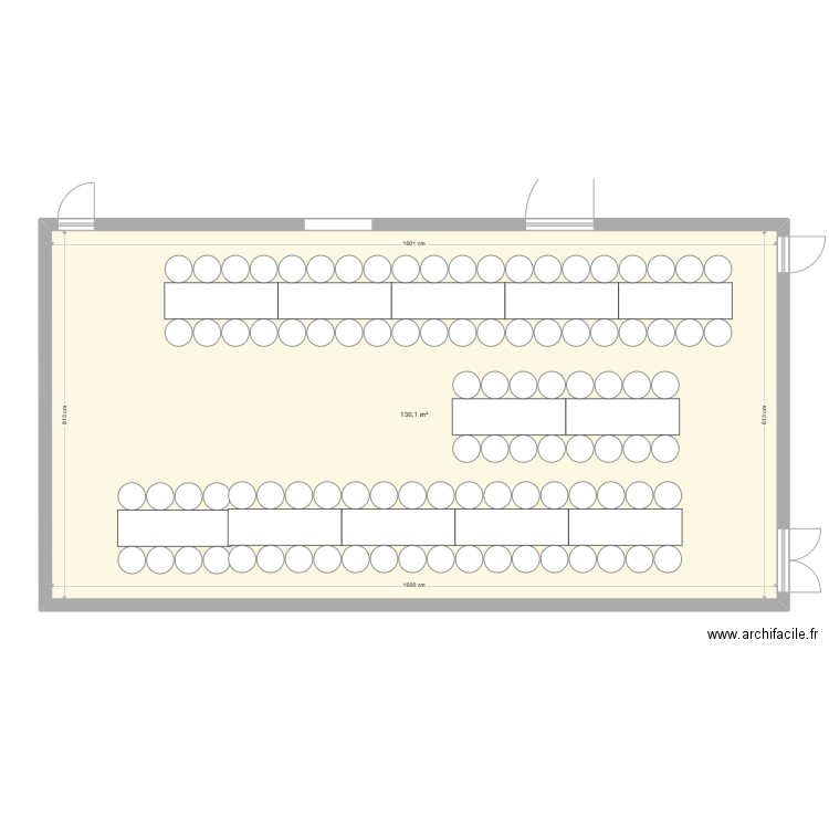 SALLE AMICALE SAINT SYLVESTRE. Plan de 1 pièce et 130 m2