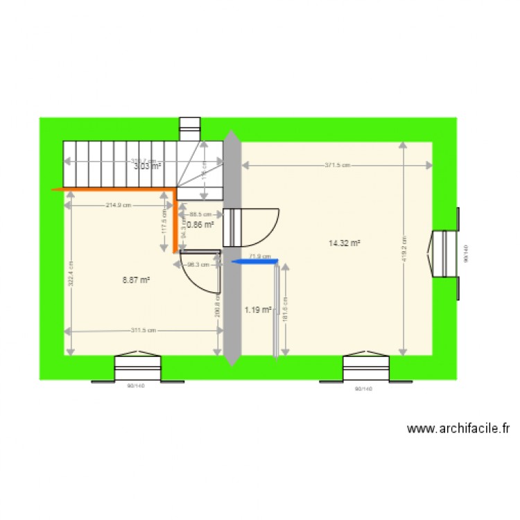 Plan passage à niveau étage PRO. Plan de 0 pièce et 0 m2