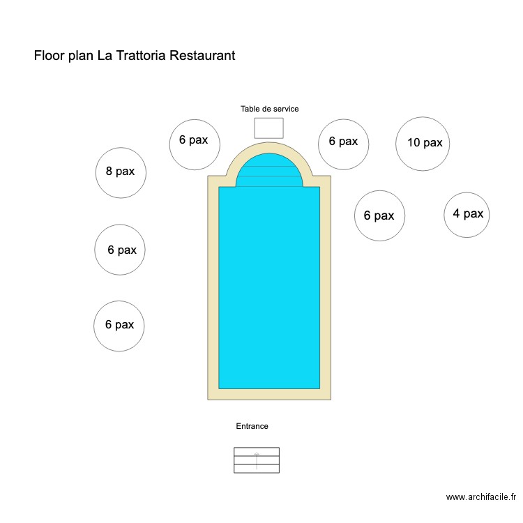 trattoria resto. Plan de 0 pièce et 0 m2