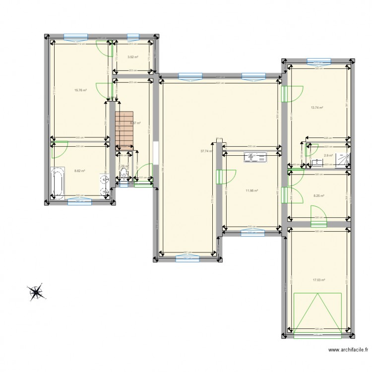 Cestas v0. Plan de 0 pièce et 0 m2