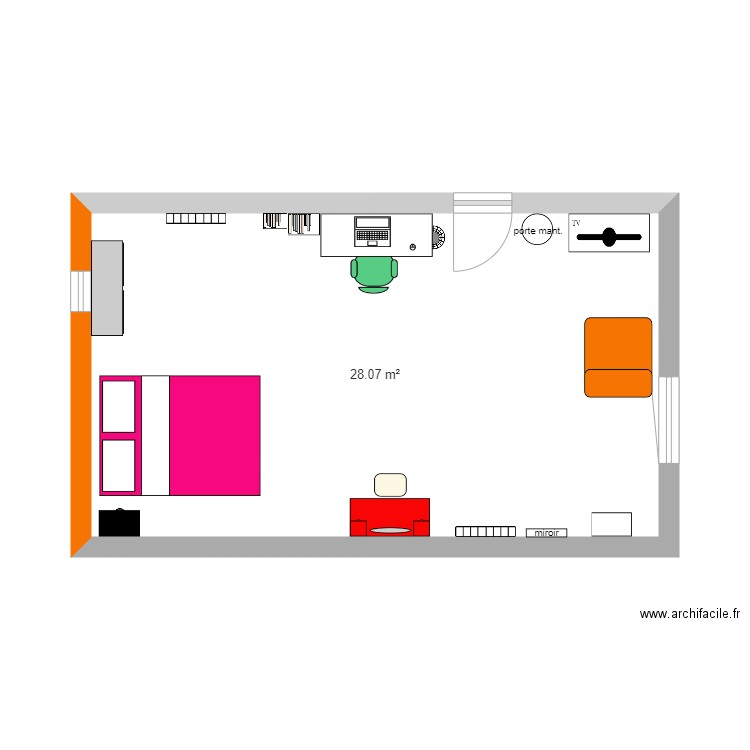 chambre charlie . Plan de 0 pièce et 0 m2