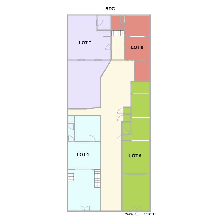 RDC JAURES. Plan de 0 pièce et 0 m2