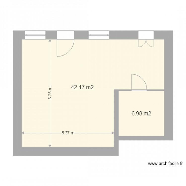 studio. Plan de 0 pièce et 0 m2