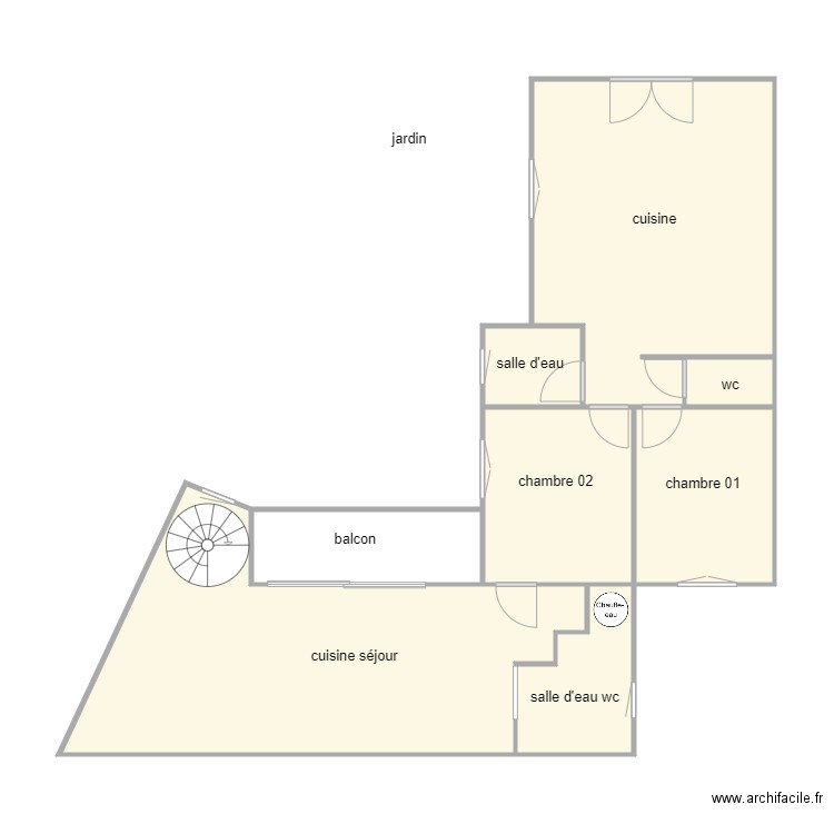 DELAFLOR 1411 rdc am. Plan de 8 pièces et 69 m2