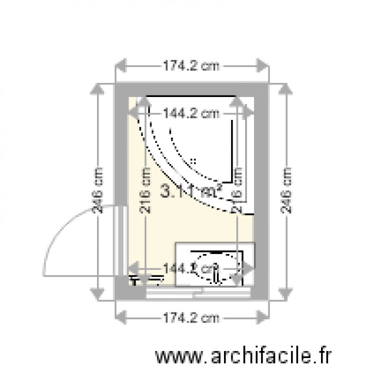 sdb 3. Plan de 0 pièce et 0 m2