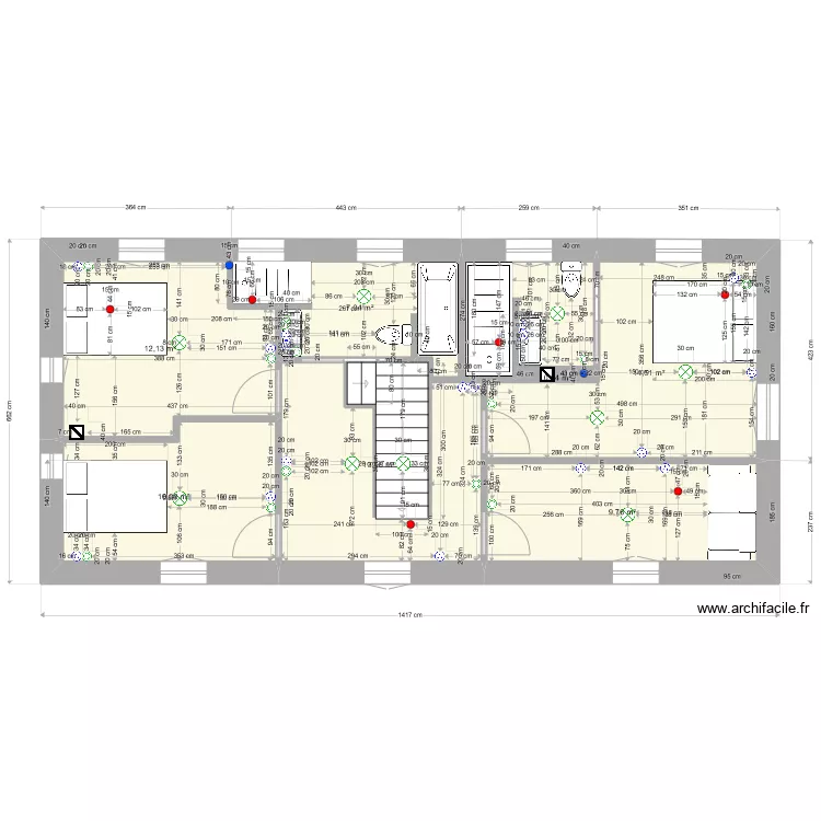Pi&eacute;court Etage v5. Plan de 