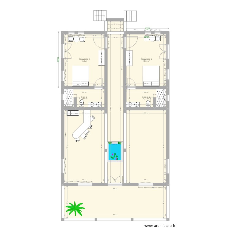 RIAD FIFI RDC MEUBLE MOUTURE 3. Plan de 9 pièces et 161 m2