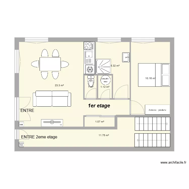 paulae 1etage. Plan de 