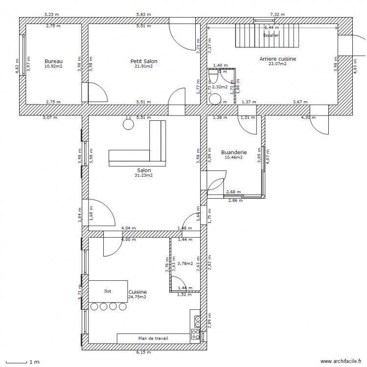 Futur RDC projet Nours . Plan de 0 pièce et 0 m2