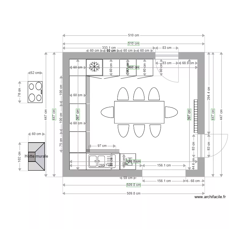 cuisine. Plan de 
