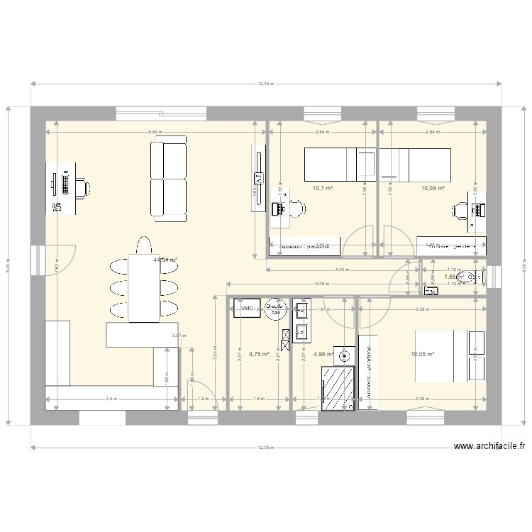 Id maison. Plan de 0 pièce et 0 m2
