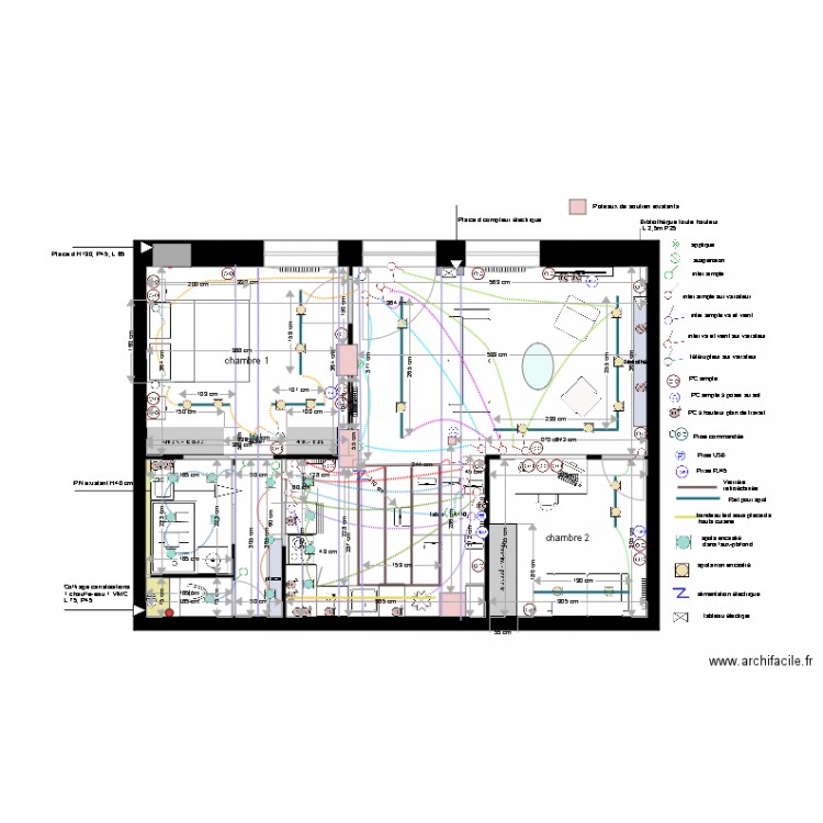 Plan projet électrique local Sarah Schneider modifié le 12 10 17. Plan de 0 pièce et 0 m2