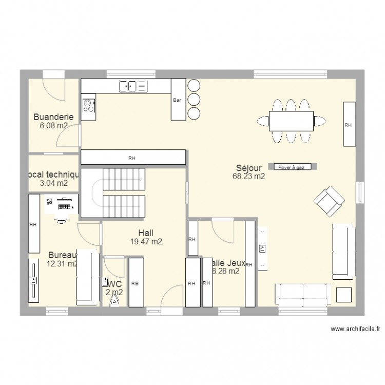 Maison RDC 24 10x14. Plan de 0 pièce et 0 m2