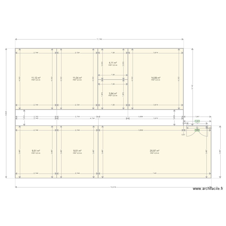 MA MAISON. Plan de 8 pièces et 90 m2