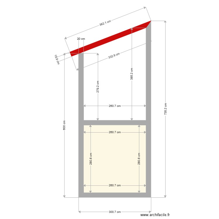 COUPE COTE. Plan de 0 pièce et 0 m2
