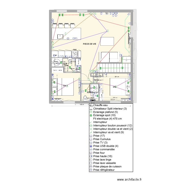 ANTIBES IMMEUBLE 2eme. Plan de 18 pièces et 162 m2