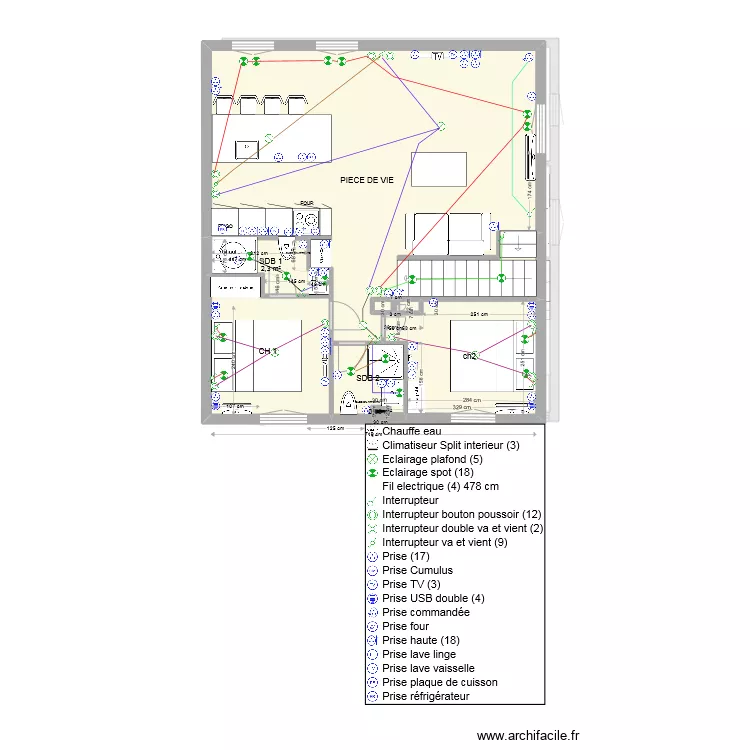 ANTIBES IMMEUBLE 2eme. Plan de 