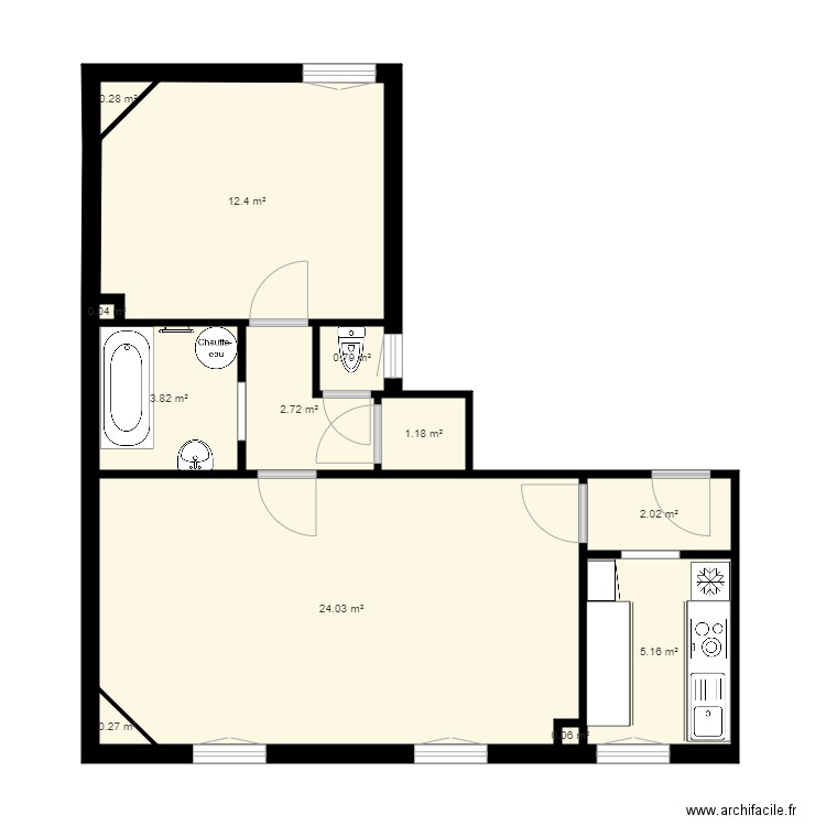 Plan appart Villejuif avant travaux. Plan de 0 pièce et 0 m2