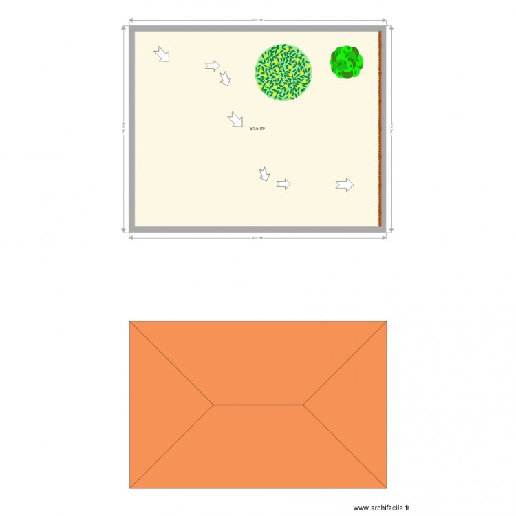 Plan jardin. Plan de 0 pièce et 0 m2