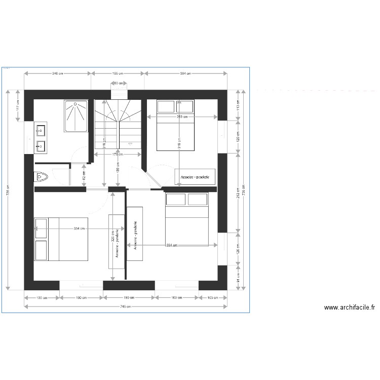 FACADE 1. Plan de 0 pièce et 0 m2