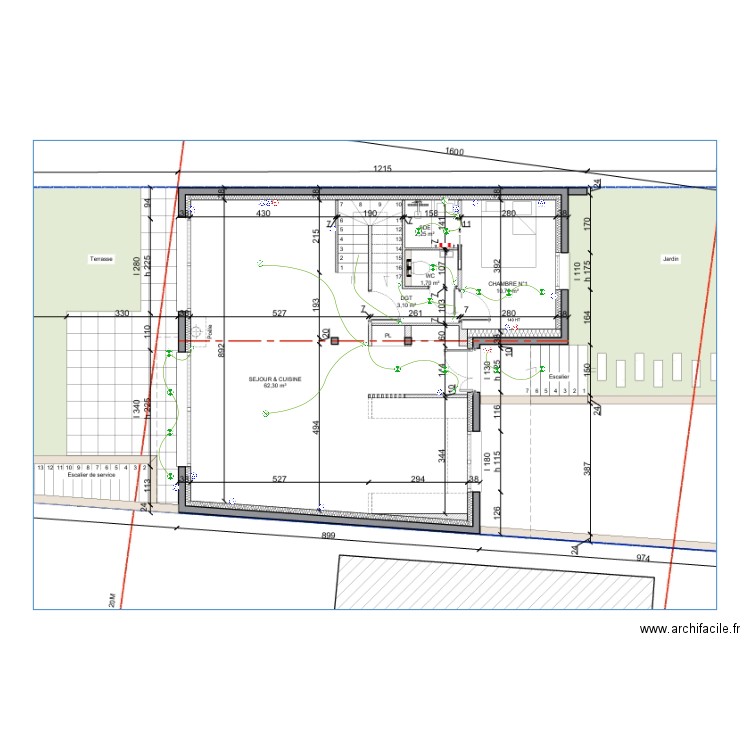 Plan Martins Rez de chaussée. Plan de 0 pièce et 0 m2