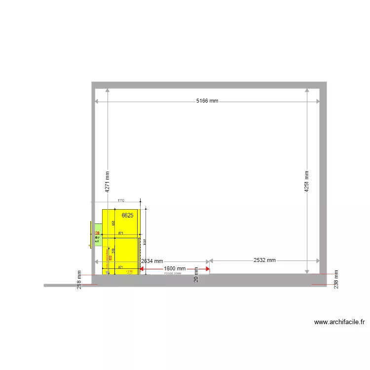 COUPE EXISTANT ILE ROUSSE 6625. Plan de 