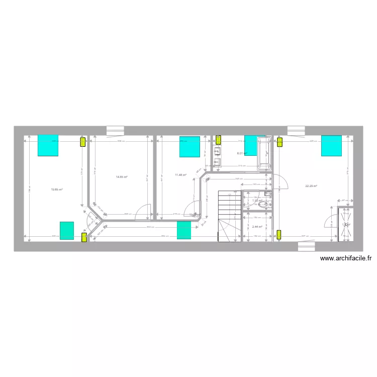 trehe meublé. Plan de trehe meublé. Plan de