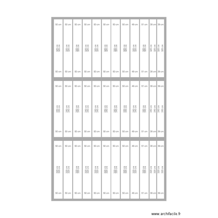 corme4. Plan de 36 pièces et 55 m2