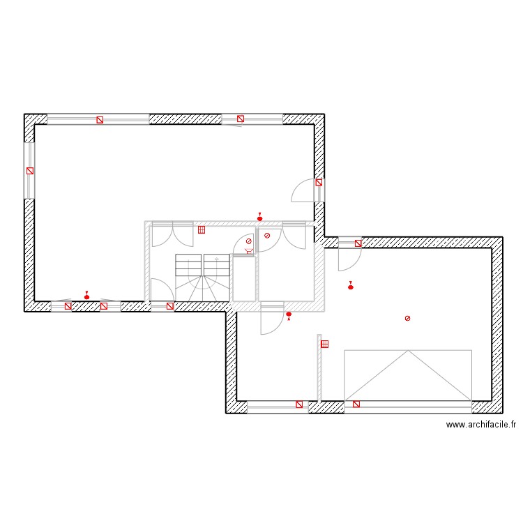Nouveaux plan rdc alarme. Plan de 0 pièce et 0 m2