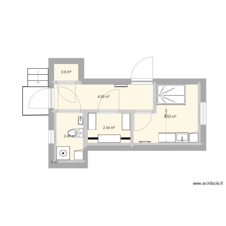 Petite pièce V1. Plan de 0 pièce et 0 m2