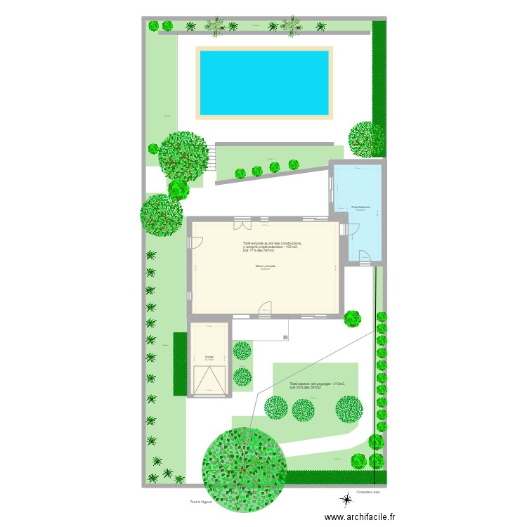 Plan de masse. Plan de 0 pièce et 0 m2