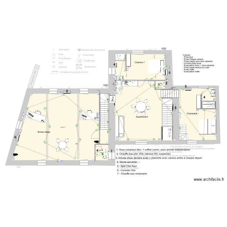 V07-09-2023 Elec. Plan de 19 pièces et 352 m2