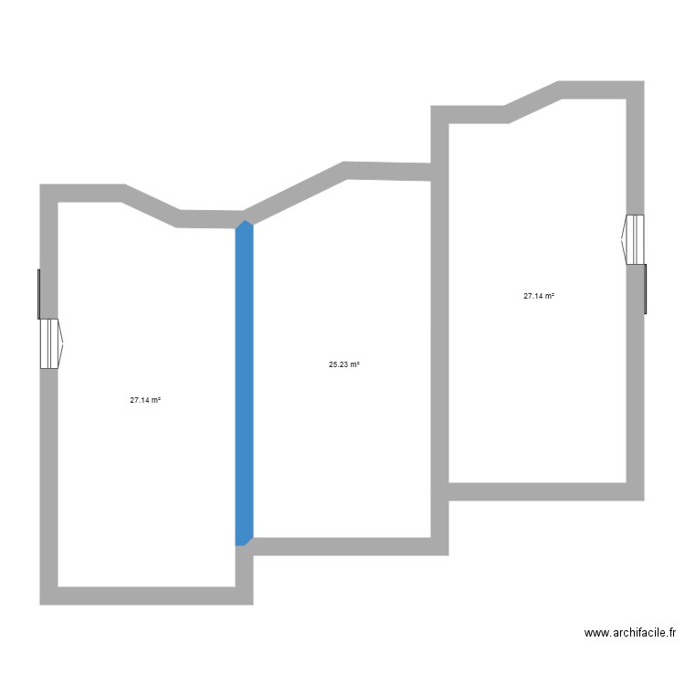 bloc 1 3 4 surface au sol. Plan de 0 pièce et 0 m2