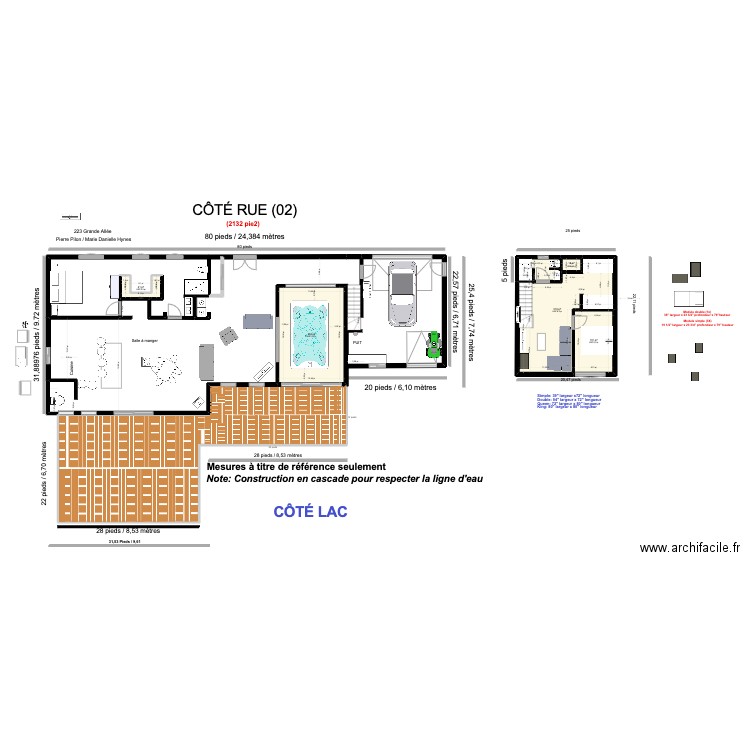Chalet premier plancher + plein garage_option 3. Plan de 5 pièces et 67 m2