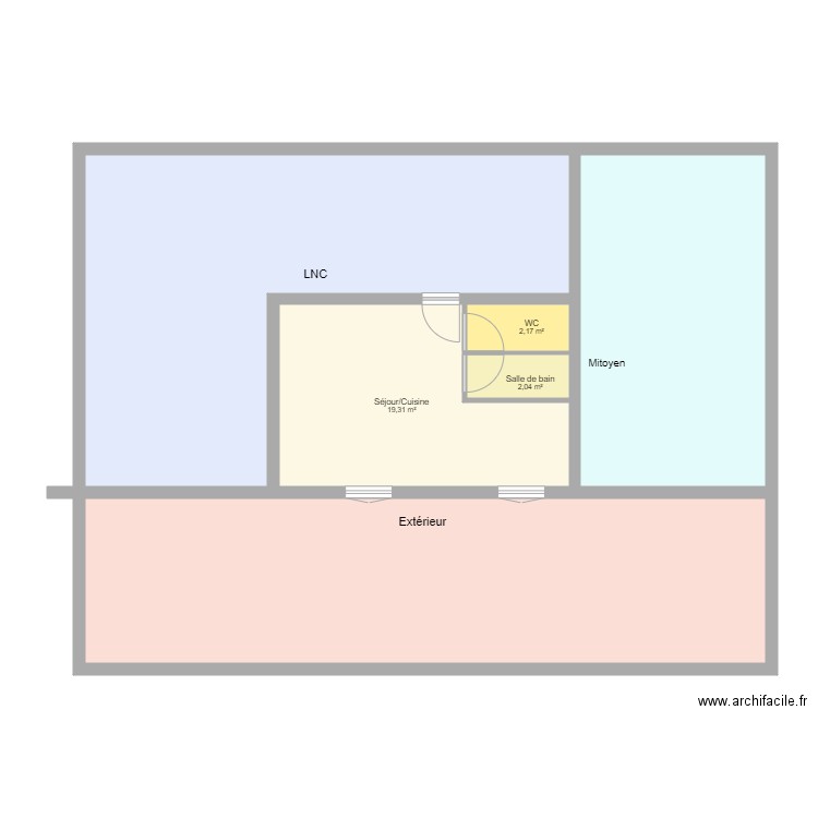 Jean. Plan de 6 pièces et 150 m2