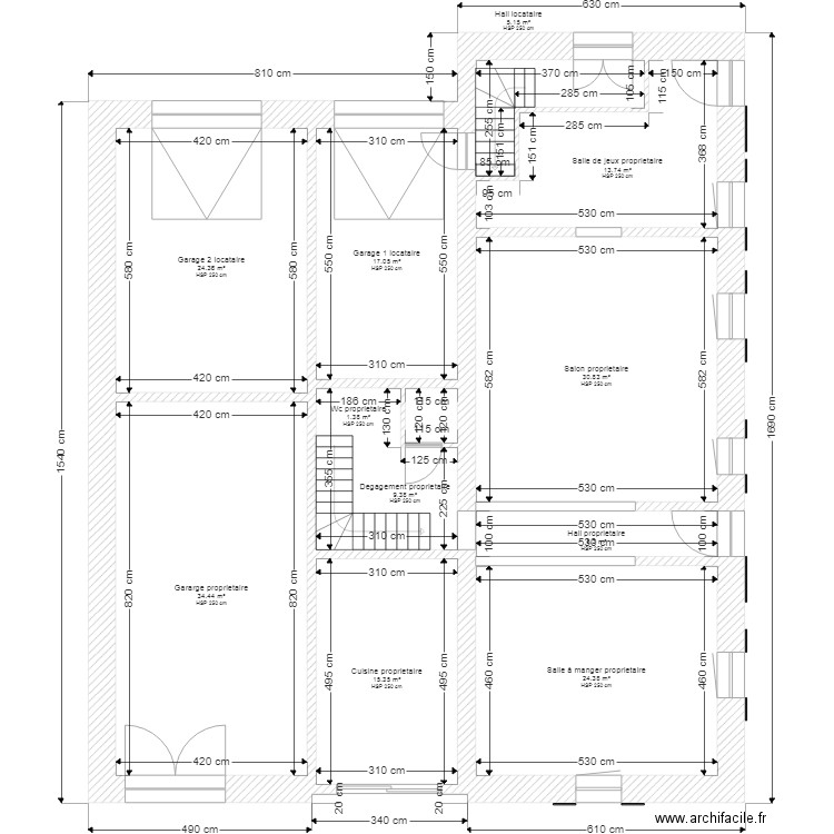 BOUCHEZ RDC. Plan de 0 pièce et 0 m2