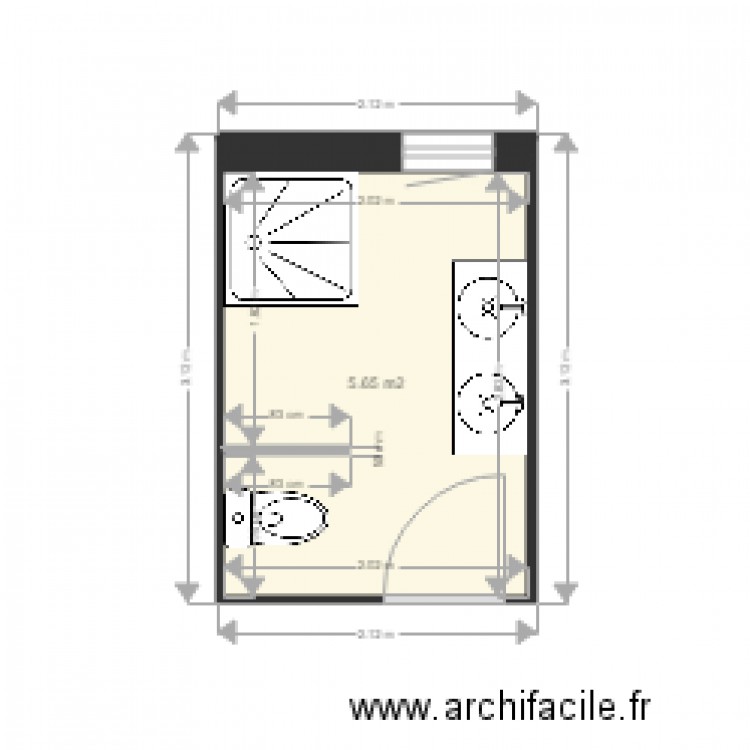 salle de bain chabanais. Plan de 0 pièce et 0 m2