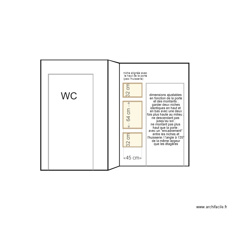 niches couloir V3. Plan de 0 pièce et 0 m2