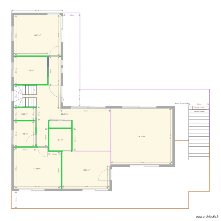 Maison Jaqueline terrasses et escalier ext. Plan de 0 pièce et 0 m2